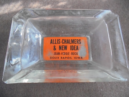 OLD ALLIS CHALMERS ADVERTISING ASH TRAY-SIOUX RAPIDS IOWA