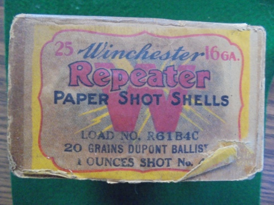 GREAT WINCHESTER TWO PIECE SHELL BOX-16GA-"REPEATER" MARK