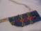 10 INCH LONG-BEADWORK LEATHER SHEATH WITH PARFLECHE BACK-6 INCHES LONG