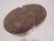 4 INCH LONG STONE CLUB HEAD WITH GROOVE