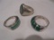 3 SILVER RINGS WITH STONES-3 TIMES MONEY