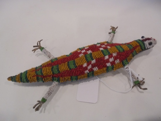 9 INCH LONG BEADED LIZARD WITH BEADED LEGS