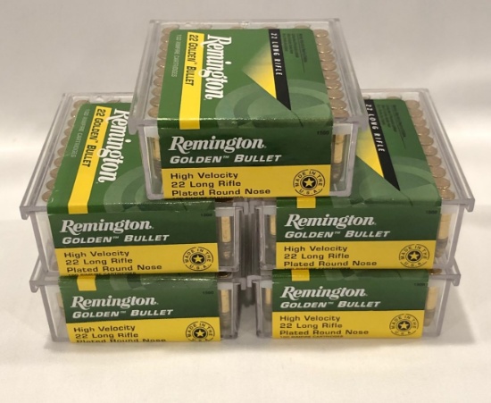 Remington 22 Golden Bullet -- (5) 100 Rd Boxes