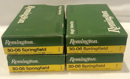 (4) REMINGTON 30-06 SPRINGFIELD 150 GR. CORE-LOKT POINTED SOFT POINT