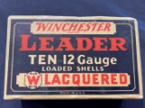 WINCHESTER LEADER 12 GAUGE LOADED SHELLS - LACQUERED - FULL BOX