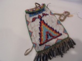 BEADED POUCH OR BAG WITH 