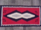 INDIAN WEAVING THAT MEASURES 36 1/2 BY 18 INCHES