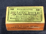 VINTAGE WINCHESTER .22 LONG RIFLE RIM FIRE CARTRIDGES