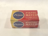 PISTOL MATCH .22 LONG RIFLE - FULL VINTAGE SHOT BOX