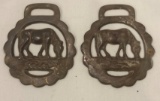 (2) HARNESS RINGS W/ HORSES