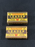 (2) VINTAGE WINCHESTER LEADER STAYNLESS .22 LONG RIFLE CARTRIDGES