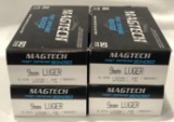 (4) FULL BOXES OF MAGTECH 9MM 124GR. JHP