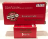 BLACK HILLS AMMUNITION - 9MM 115GR. & 124GR JHP - (2) 50RD BOXES