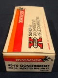 BOX OF 45-70 GOVERNMENT - 300 GRAIN. JACKET HOLLOW PT.