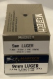 (2) BOXES OF MAGTECH 9MM - 115 GR. FMC