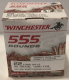 WINCHESTER 555 ROUNDS -- 22 LONG RIFLE HOLLOW POINT