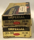 (2) IMPERIAL 32-20 WINCHESTER - 115 GR. SP