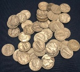 (50) SILVER MERCURY DIMES