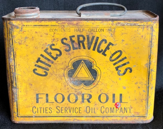 CITIES SERVICE OILS "FLOOR OIL" - HALF GALLON CAN