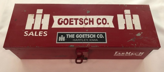 "GOETSCH CO. - HARTLEY, IOWA" INTERNATIONAL HARVESTER - FARMMECH TOOL BOX
