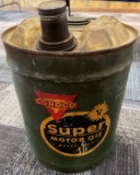 CONOCO SUPER MOTOR OIL 5 GAL CAN