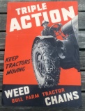 TRIPLE ACTION TRACTOR WEED CHAINS POSTER