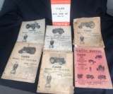LOT OF (7) VARIOUS CASE CATALOGS - MOSTLY TRACTORS