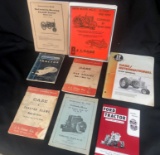 (8) VARIOUS CATALOGS - TRACTOR, SHOP MANUAL, AND MORE