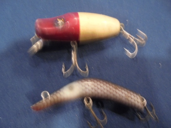 2 OLD FISHING LURES-SEE PHOTO FOR COLOR
