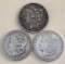 (3) US Morgan Silver Dollars - 1881-O, 1882, and 1889-O