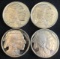 (4) Buffalo Silver Bullion Rounds -- 1 Ounce of .999 Silver