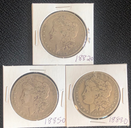 (3) Morgan Silver Dollars - New Orleans Minted