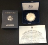 1994-P Proof Silver Eagle in Box with COA -- Key Date