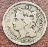 1865 US Three Cent Nickel