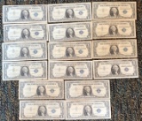 (16) Series 1957 US $1 Silver Certificates