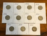 (11) US Buffalo Nickels - Philadelphia Minted