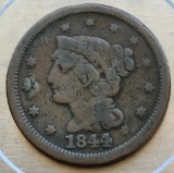 1844 United States Braided Hair Large Cent