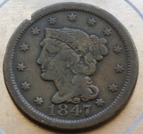 1847 United States Braided Hair Large Cent