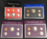 (4) United States Proof Sets - 1980, 1983, 1984, and 1985