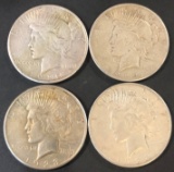 (4) San Francisco Minted Peace Silver Dollars - 1922 & 1923