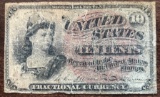 United States 10 Cents 4th Issue Fractional Currency Note - Fr. 1258