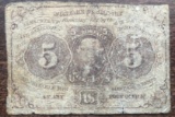 1862 United States 5 Cent Postage Currency Note - Fr. 1230