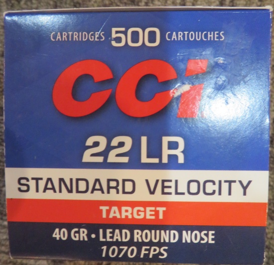 500rds CCI Standard Velocity .22LR 40gr LRN
