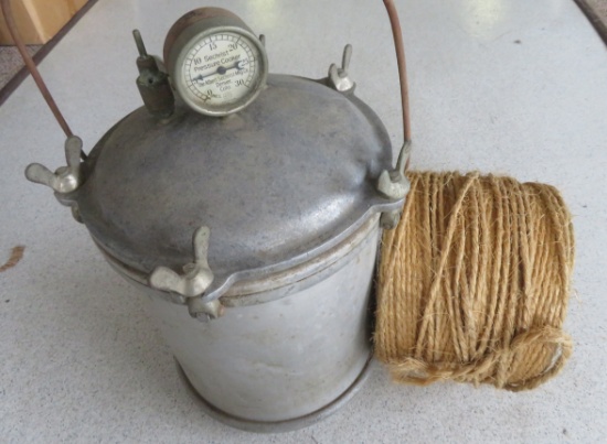Pressure Cooker and Roll of Jute Twine