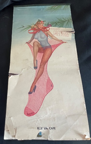 1952 "BAR 600 CAFE" ADVERTISING CALENDAR - NAUGHTY GIRLS
