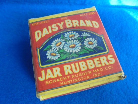 ODD BRAND OF JAR RUBBERS "DAISY BRAND" WITH OLD RUBBERS INSIDE