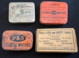 LOT OF (4) VINTAGE MEDICINE CONTAINERS