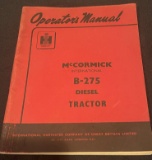 INTERNATIONAL McCORMICK B-275 DIESEL TRACTOR - OPERATOR'S MANUAL