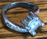 VINTAGE STERLING SILVER RING - QUITE FANCY - SIZE 7