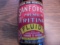 1940'S SANFORD'S WRITING FLUID BOTTLE WITH FAIRLY GOOD LABELS-QUART SIZE WITH LID/POURER